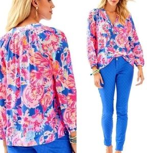 NWT LILLY PULITZER ELSA TOP BENNET BLUE DREAMIN